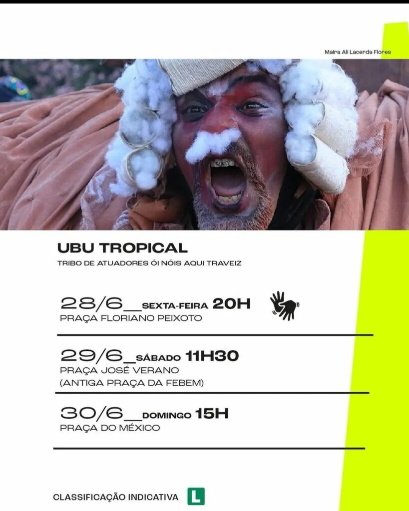 Apresentações da Tribo de Atuadores Ói Nóis Aqui Traveiz no Festival Internacional de teatro de Belo Horizonte, em junho de 2024. Imagem: FIT BH / Divulgação